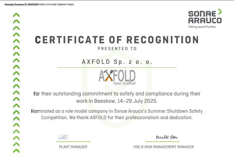 Certificate of Recognition